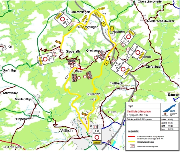 Umleitungsplan 2. Bauabschnitt